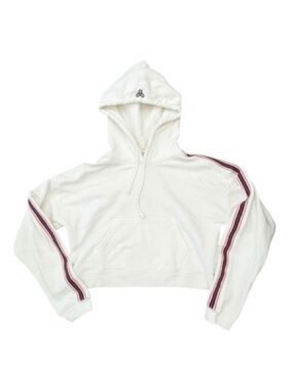White TNA Aritzia iconic cropped hoodie